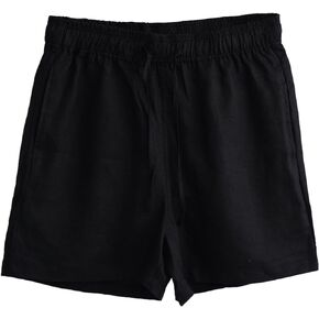 Amazhiyu Men' s 100% Linen Summer Floral Hawaiian Casual Drawstring Beach Shorts