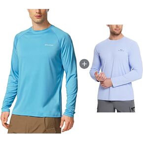 BALEAF Men's Sun Protection Shirts UV SPF T-Shirts UPF 50+ Long Sleeve Rash Guard Fishing Running Quick Dry in Saudi Arabia
