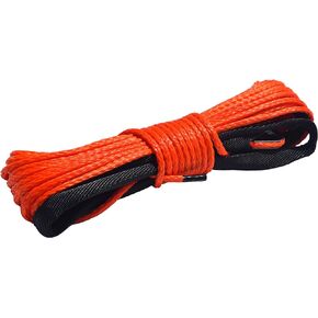 4mm"*50ft Winch Rope,Rope for ATV Winch, Winch Cable,Synthetic Rope,Towing Rope (Grey)