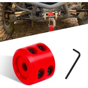 Sinytuto Pack-1 Trailer Winch Cable Hitch Stopper, Waterproof Vehicle Stop Line Plug Stopper Protection with Metal Installation Tool, Universal Automotive Stopper Accessory for Truck SUV Car (Red)