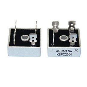 (Pack of 2pcs) KBPC2504 Through Hole Square Rectifier Bridge Diode 400v 25amp …
