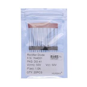 20PCS 1N4003 Rectifier Diode 1A 200V DO-41 (DO-204AL) Axial 4003 1 Amp 200 Volt
