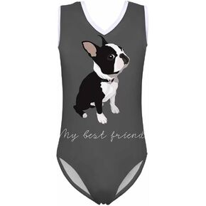 KEIAHUAN Gymnastics Leotards for Girls Sleeveless Dancing Outfit Ballet Dancewear V-Neck Pratice Clothing for Kids Youth