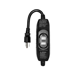 Kaper GFCI Inline Plug Replacement Assembly 3 Wires , Auto-Monitor，Manual Reset, Waterproof, Ground Fault Circuit Interrupter for Power Pressure Washer, Power Tools, Lawn , Pool Pump，Air-Conditioner