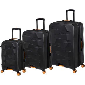it luggage Elevate 3 Piece Hardside 8 Wheel Expandable Spinner Set, Black, 3 Pc