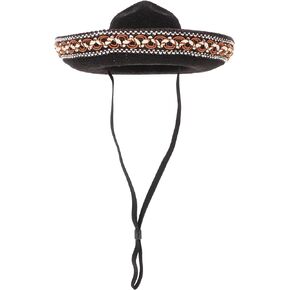 LUOZZY Mexican Dog Hat Pet Costume Cap Mexican Party Cat Sombrero Hat Party Accessory Pet Costume Headwear Party Supplies