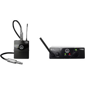 AKG Pro Audio WMS40MINI Wireless Microphone System, Instrumental Set Band US25A, with SR40 Receiver and PT40 Mini Pocket Transmitter, Black