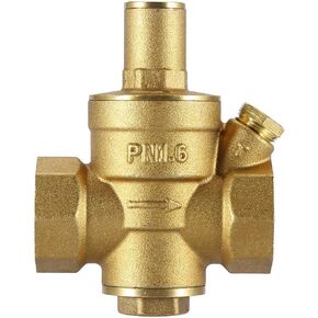 Water Pressure Regulator 1000 Psi, DN20 3/4inch Brass Water Pressure Reducer 3/4'' 1.6MPa Adjustable Water Control Pressure Regulator Valve Thread