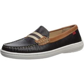 Marc Joseph New York Unisex-Child Kids Boys/Girls Leather Elastic Grow Gain Loafer