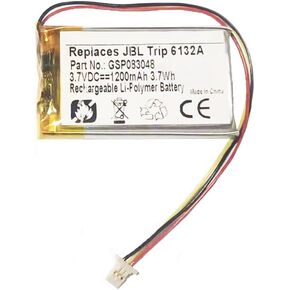 MPF Products 1200mAh GSP083048 Battery Replacement Compatible with JBL Trip 6132A-JBLTRIP Portable Bluetooth Hands-Free Speaker