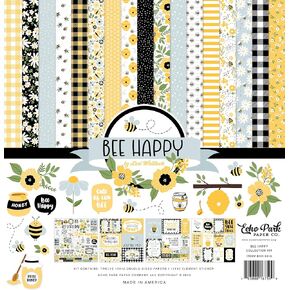 ECHO PARK PAPER COMPANY Bee Happy Echo Park Collection Kit 12"X12"