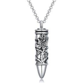 LEECCI Ashes Keepsake Necklace 925 Sterling Silver Dragon/Butterfly/Wolf/Tree of Life/Eagle/Jesus Pendant Urn Cremation Jewelry for Women Men Birthday Valentine's Day Mother's Day Gift.
