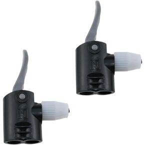 Meuey Lyot Black Dual Head Bike Pump Adapter Valve Quick Pump Fitting Replacement Nozzle Tire Valve Connector Valve Adapter 2PCS