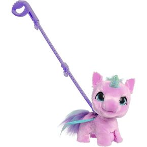 furReal Fly-A-Lots Alicorn Interactive Walking Plush with Sounds, 8-inches, Wings Flap, Pink, Kids Toys for Ages 4 Up by Just Play