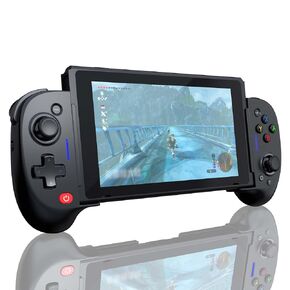 وحدات تحكم التبديل ShanWan، مفتاح استبدال Joypad قطعة واحدة/مفتاح OLED مناسب للوضع المحمول، توربو قابل للتعديل والاهتزاز المزدوج، مريح، جيروسكوبي 6 محاور، وظيفة برمجة متوافقة
