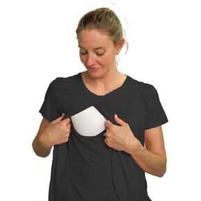 Women's Maternity Nursing Top Double Layered Side Opening Design for Comfortable & Easy Breastfeeding Pregnancy Apparel