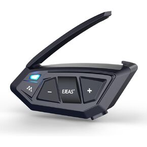 iSunergy Motorcycle Bluetooth intercom MS20 2000m Helmet Intercom,20 Riders Motorcycle Bluetooth Headset,Universal Bluetooth Helmet Headset,Helmet Communication System FM/Hard &Soft Mic/2Pack