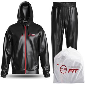 Dripp Fit Sauna Suit Premium Ultra Strong Sweat Suit for Men and Women includes Machine Safe Wash Bag