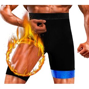 MOLLDAN Sauna Pants for Men Heat Trapping Suits Sweat Shorts Workout Tights,Mesh Crotch,High Waist