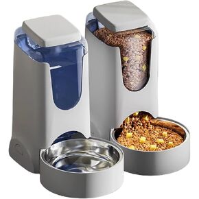 Hamiledyi Gravity Dog Feeder 2.8L Pets Automatic Food Dispenser with Stainless Steel Bowl for Puppy Cat Rabbit Large Capacity (Light Green) in Kuwait