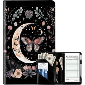 كتاب الخادم للنادلة، محفظة جلدية لخادم النادل مع جيب بسحاب، كتاب النادلة اللطيف ومنظم النادل مع جيب المال، مريلة الخادم، فطر تريبي in Kuwait