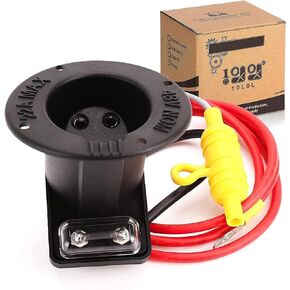 10L0L Golf Cart 48 Volt Charger Receptacle and Fuse Assembly for Club Car DS,Golf Cart Charging Receptacle 101802101 1017968-01 1018949-01