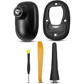 Small Type Roof Antenna Base Fit for Mini Cooper R55 R56 1.6L L4 2007-2014 Replace 65203442105 65203417195 3442105, with Short Sport Antenna and Rubber Gasket