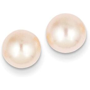 Earrings 14K Yellow Gold Button 8 To 8.5 mm (Range)
