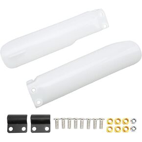 Acouto Motocross Front Fork Guard Covers for CR125 CR250 CE500 CRF450 CRF 250 Motocycle Fork Guard Protector White Front Shock Guard Cover Replacement