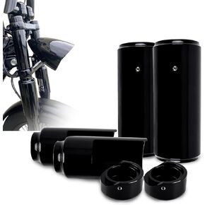 FHV الجزء العلوي السفلي من شوكة الصدمات الأمامية يغطي مجموعة غطاء لـ Harley Dyna Street Bob Low Rider 2018-2023 دراجة نارية ممتص الصدمات شوكة أنابيب الحرس حامي in Kuwait