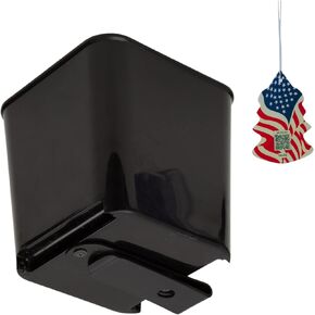 Car Trash Can Leakproof Mini Auto Organizers Storage Bin Container for Cars & Trucks with Floor Mat Clip Medium 2 Liters Capacity Black