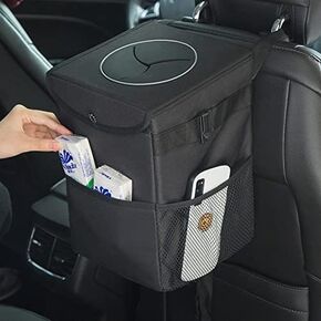 XHRING Car Trash Garbage Can for Jeep Wrangler JL JK Gladiator Renegade Cherokee Compass Grand Cherokee Wagoneer L Liberty Patriot Rubicon Sahara 4XE Sport S Mojave X JKU Accessories 2000-2024