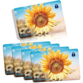 بطاقة CARSLIFE RFID للحجب مكونة من 5 قطع بدون تلامس NFC Bank Debit بطاقة الائتمان حامي مانع للمحفظة بأكملها ومحفظة درع تصميم زهرة in Kuwait