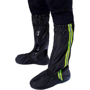 Garneck Waterproof Rain Boot Shoe CoverHigh Snow Rain Boot Cover with Reflector for Men Women Outdoor Cycling Walking Hiking (Black)