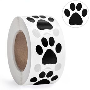500PCS Dog Paw Print Stickers, 1 Inch Colorful Dog Stickers for Kids, Self-Adhesive Puppy Paw Prints Labels for Gifts, Mailing, Vets, Kennels, Party Room Decoration, Envelope Seals