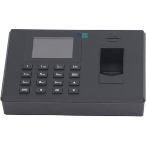 360 Degree Fingerprint Attendance Machine Voice Prompt, Smart Time Clock for Office Employee (US Plug)
