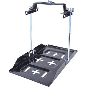 UOIENRT Battery Hold Down Tray Kit, Storage Battery Holder Corrosion-Resistant Steel Adjustable Bracket Clamp for Boat, Car, Marine, 23 cm Bolt with 28 cm Battery Tray
