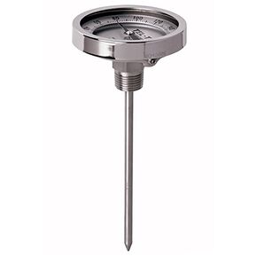 Tel-Tru 34100466 موديل Gt300R مقياس حرارة ثنائي المعدن قابل لإعادة الضبط، فولاذ مقاوم للصدأ، قرص 3 بوصات، وصلة خلفية 1/2 بوصة Npt، قطر 0.250 بوصة × 4 بوصات طويلة 304Ss، 200/1000 درجة فهرنهايت، +/- 1% دقة المدى الكامل