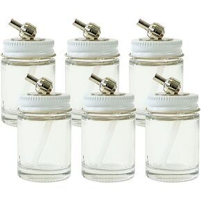 Paasche Airbrush Assembly 1oz Glass Airbrush Paint Bottle, 1 oz, Clear