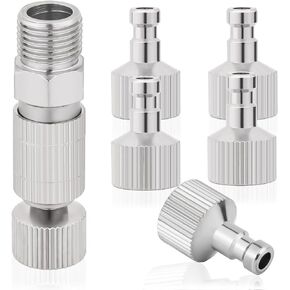 NEOECO Airbrush Quick Disconnect Coupler Release Fitting & Plug, 6pcs 1/8 in BSP Male and Female Connections Adapter Air Brush Accessory
