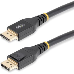 StarTech.com 50 قدمًا (15 مترًا) كابل DisplayPort 1.4 نشط معتمد من VESA، كابل DisplayPort DP8K مع HBR3، HDR10، MST، DSC 1.2، HDCP 2.2، 8K 60 هرتز، 4K 120 هرتز - DP 1.4 كابل M/M (DP14A-15M-DP) -كابل) in Kuwait