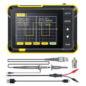 Handheld Digital Oscilloscope, DSO152 Oscilloscope - 2.8" TFT Kit Portable Automotive Pocket Oscilloscope, 2.5MS/s High Sampling Rate, 200KHz Bandwidth, Trigger Function Auto/Nomal/Single