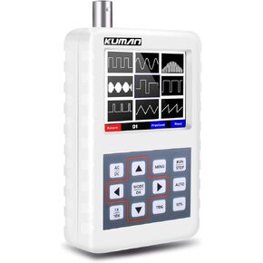 kuman Handheld Digital Oscilloscope 5 MHz Bandwidth 20MS/s Sampling 2.4 inch Display 320 240 Resolution Mini Storage Oscilloscope