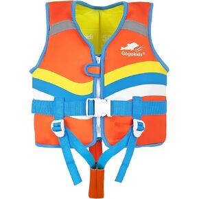 Gogokids Kids Swim Vest Float Jacket for 30-50 lbs 2-6 Years - Toddler Flotaties Swimming Pool Vest for Boys Girls Swimming Learning