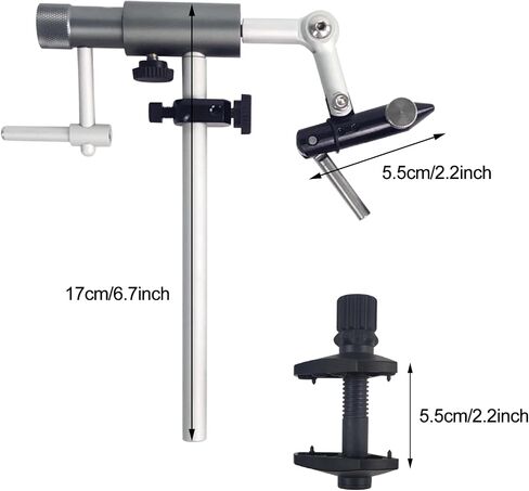 EUPHENG Riverruns Colorado ربط الذبابة الدوارة الكاملة ملزمة ضبط مقاومة الدوران مقاسات 26 إلى 4/0 (Fly Tying Vise C-Clamp) in Saudi Arabia
