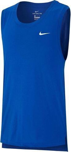 Nike Mens Fitness Standard Fit Muscle Tank Blue XL in Saudi Arabia