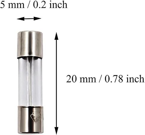 SIXQJZML 10 عبوات F3AL صمامات سريعة النفخ 3A 250V صمامات زجاجية 0.2 × 0.78 بوصة / 5 × 20 مم (3 أمبير) (F3A) in Kuwait