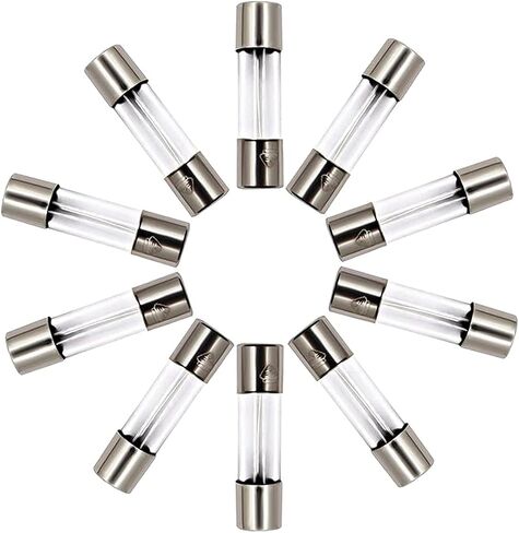 SIXQJZML 10 عبوات F3AL صمامات سريعة النفخ 3A 250V صمامات زجاجية 0.2 × 0.78 بوصة / 5 × 20 مم (3 أمبير) (F3A) in Kuwait