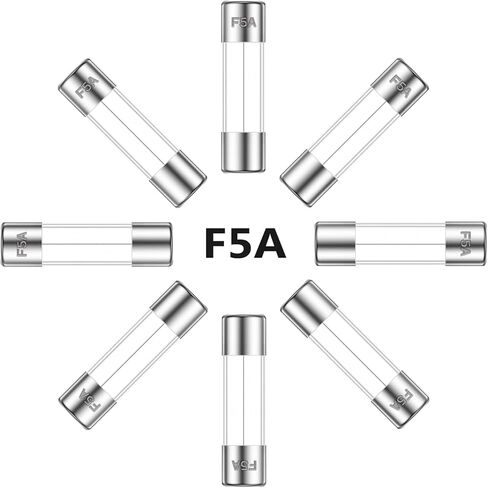 ALLECIN 5A 250V 5x20MM صمام زجاجي سريع النفخ 5 أمبير 250 فولت 0.2 × 0.78 بوصة صمامات أنبوبية سريعة المفعول F5AL250V (عبوة من 30 قطعة) in Saudi Arabia