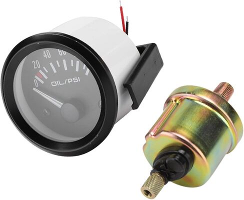 Oil Pressure Gauge Kit,Electronic Oil Pressure Gauge Il Pressure Gauge 12V Universal Car Electromagnetic Indicator Auto Modified Meter ,?Ldruckanzeige Auto ,Electronic Oil Pressure Gauge For Automotiv in Saudi Arabia